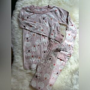 Hanna Andersson dusty pink ballerina pajamas size 130 US 8